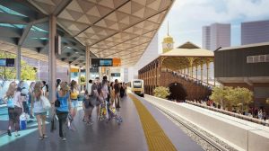 Exhibition station for cross river rail in Brisbane